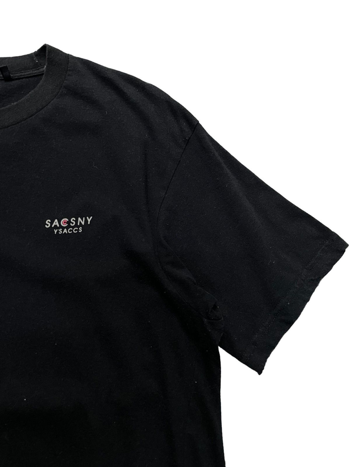 Vintage × Y's × Yohji Yamamoto Vintage Y’s accs Sacsny Yohji Yamamoto Cropped Tshirt Size US M / EU 48-50 / 2 - 3 Thumbnail