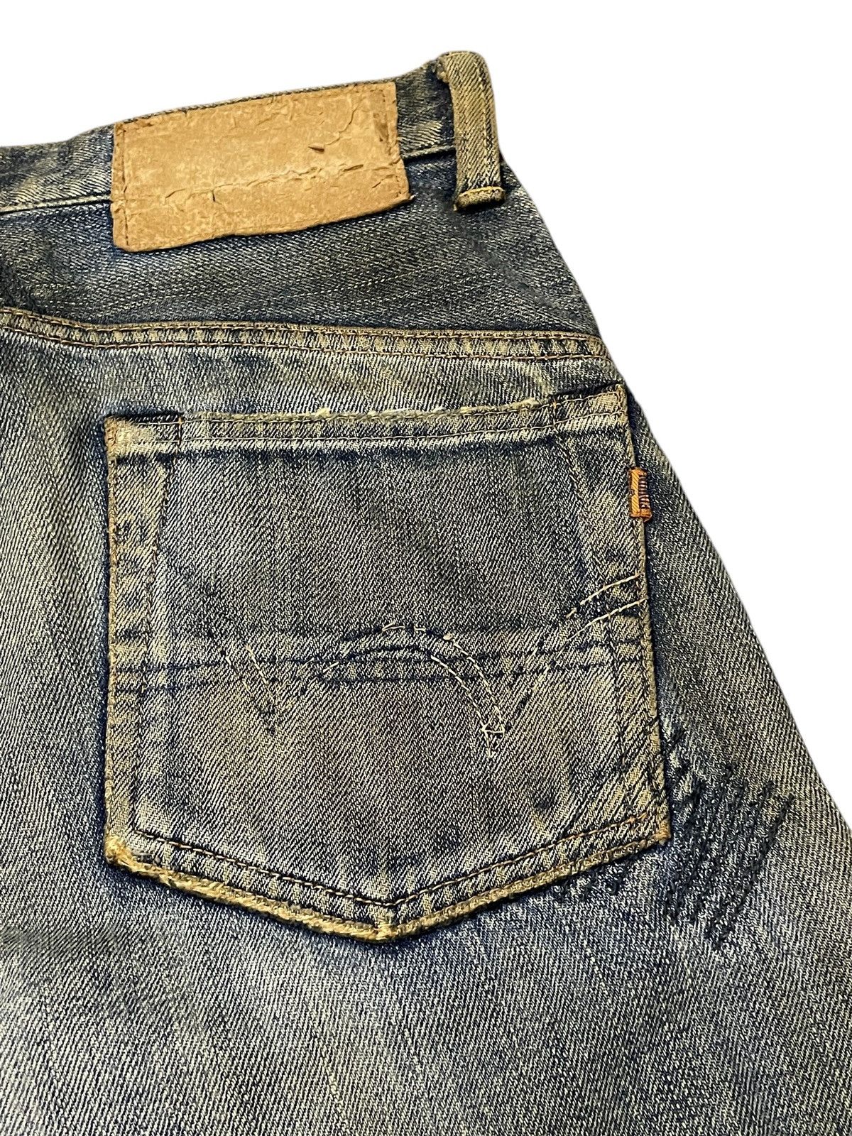 Edwin × If Six Was Nine × Levi's Edwin 505 Selvedge Muddy Wash Distressed Loose Jeans Size US 29 - 16 Thumbnail