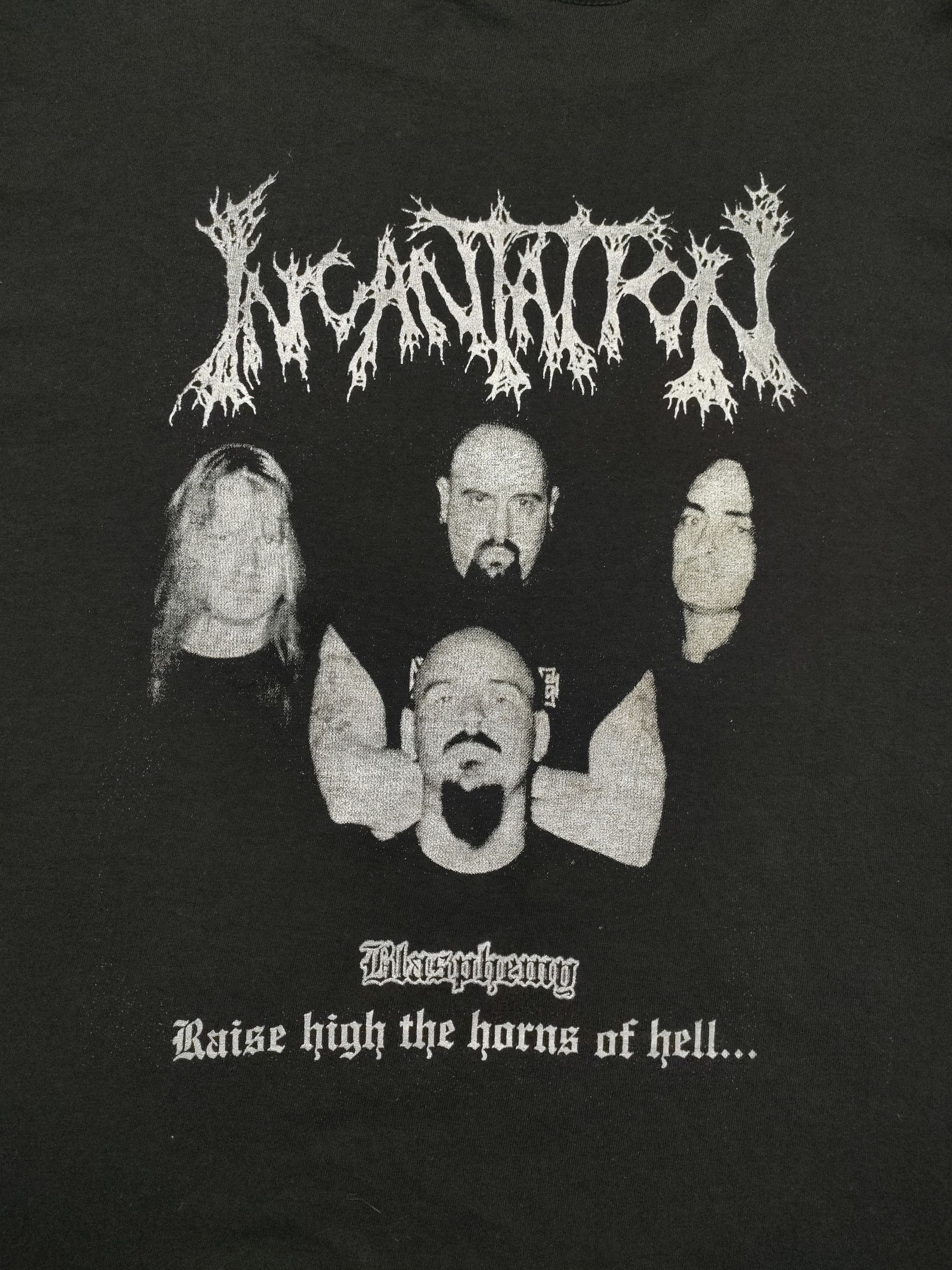 Band Tees 90s INCANTATION - BLASPHEMY Vintage Long Sleeve Tee Size US L / EU 52-54 / 3 - 9 Thumbnail