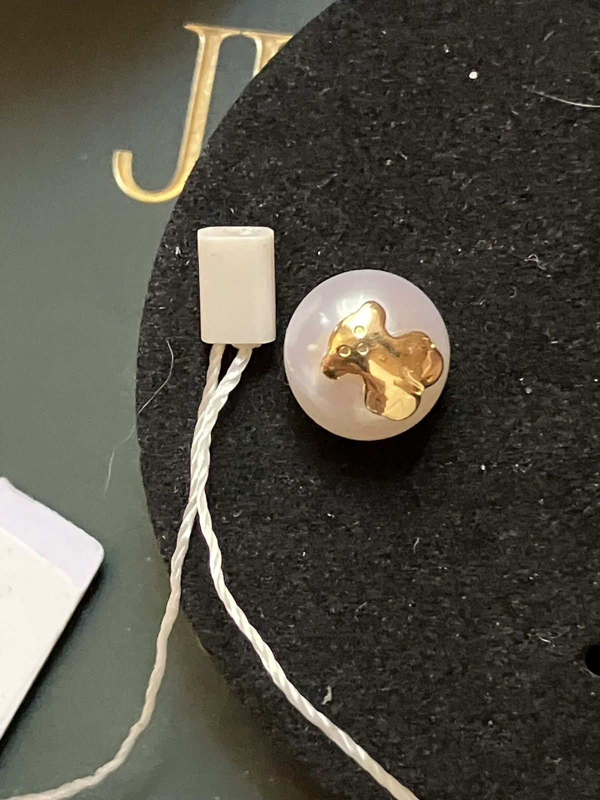 TOUS 18k yellow gold pearl earrings with tag Size ONE SIZE - 6 Thumbnail