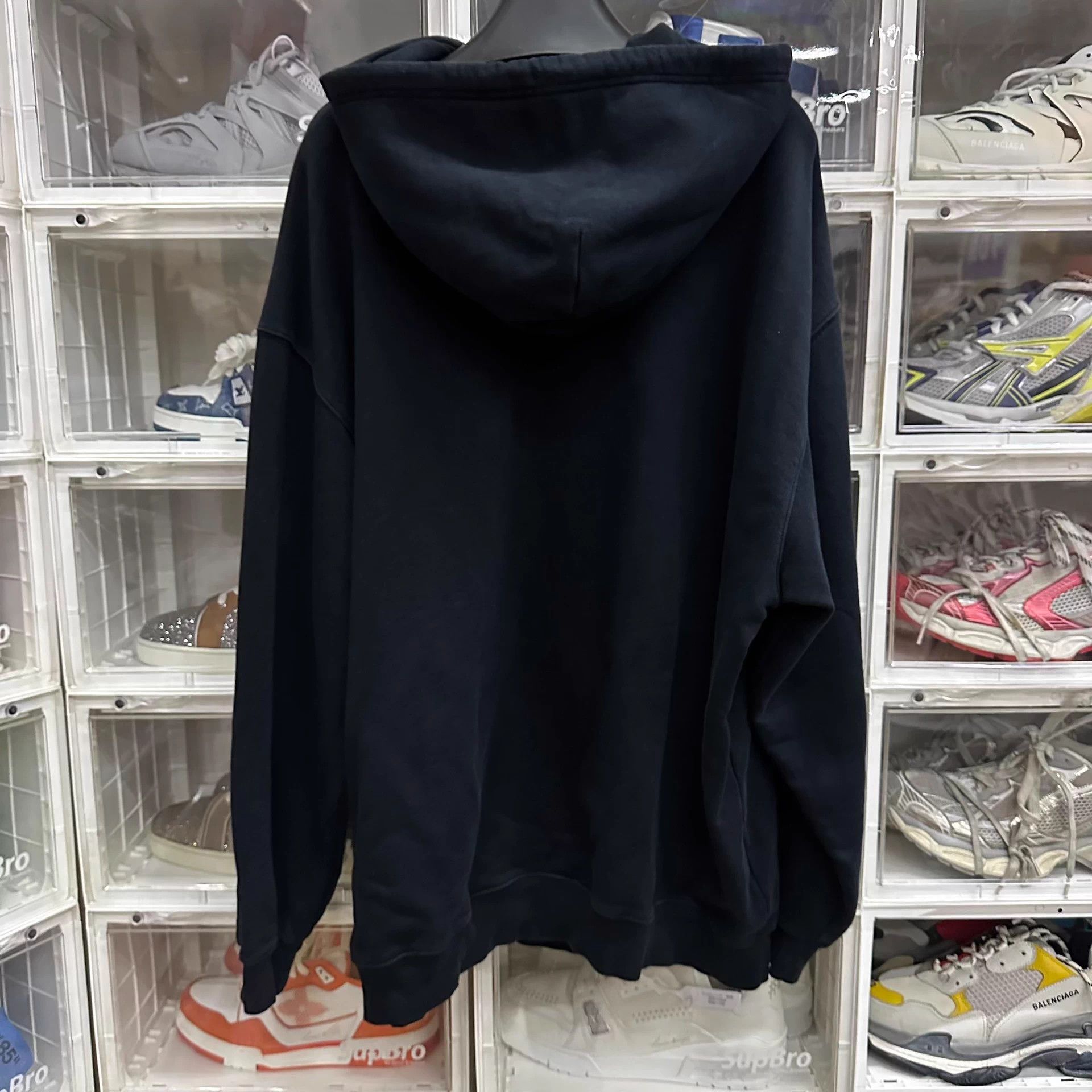 Balenciaga Size L/Balenciaga Logo Embroidered Ear Hooded Sweatshirt, Size US L / EU 52-54 / 3 - 2 Thumbnail