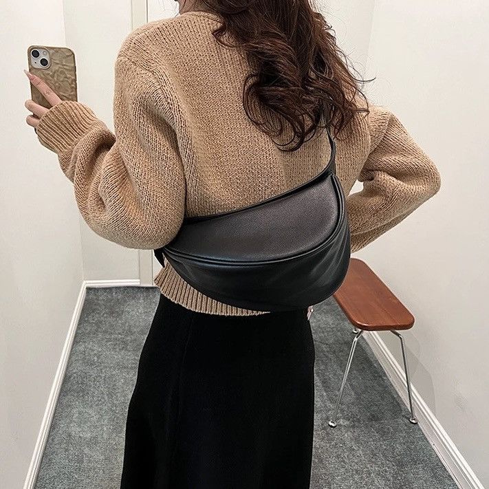 Vintage Capacity Zipper Shoulder Crossbody Bag PU Leather Size ONE SIZE - 8 Thumbnail