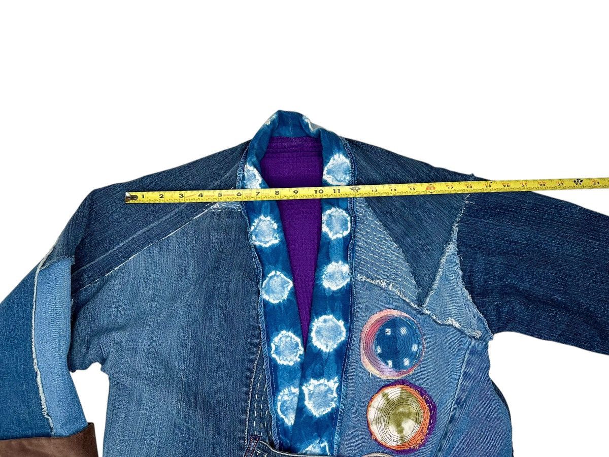 Handmade Handmade Unique Patchwork Denim Kimono Jacket Women’s Medium Size M / US 6-8 / IT 42-44 - 12 Thumbnail