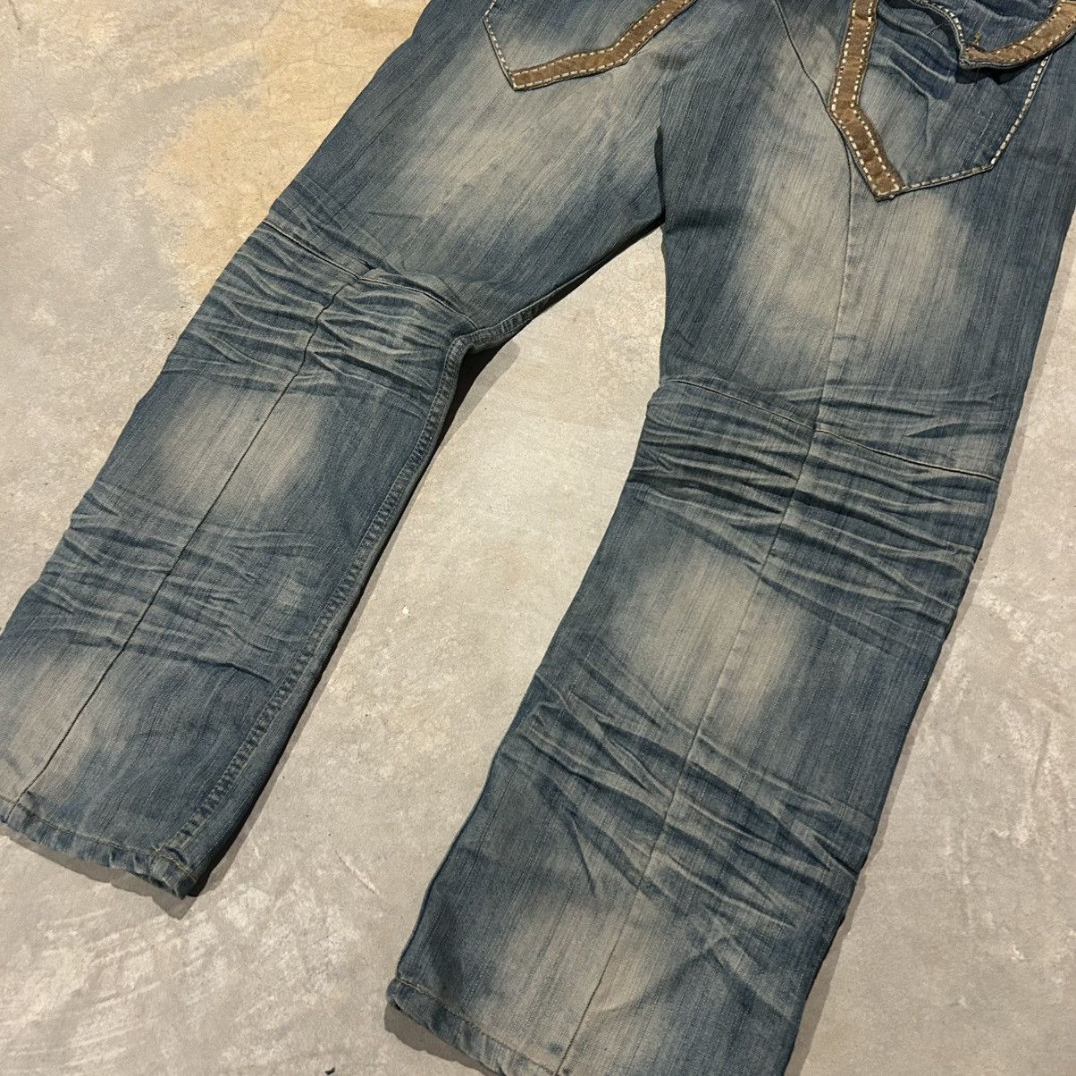 Japanese Brand × Southpole × Vintage Crazy Vintage Y2K Flap Pocket Baggy Faded Jeans Cyber Skater Size US 40 / EU 56 - 3 Thumbnail