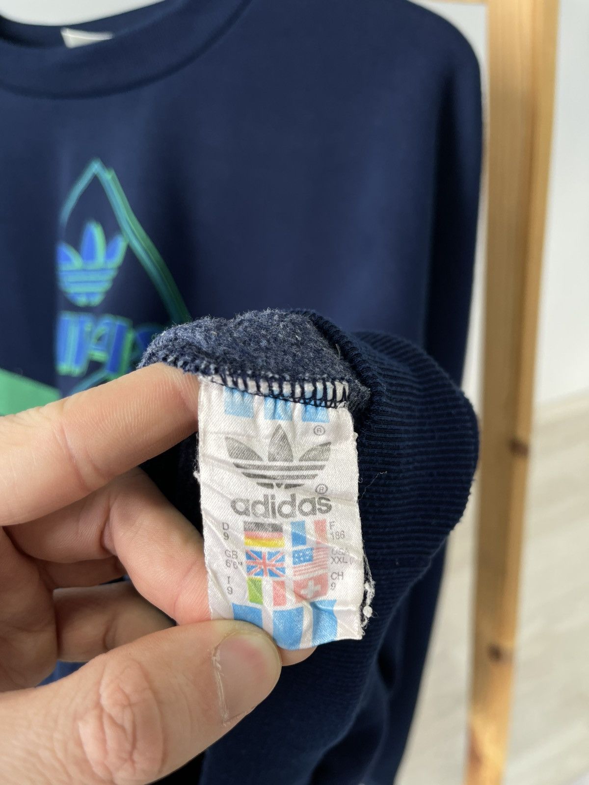 Adidas Vintage Rare Adidas Oversized Crewneck Big Logo Sweatshirt Size US XL / EU 56 / 4 - 12 Thumbnail