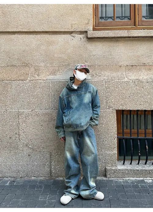 Jean Yukiko x Kaori Stylish Oversized Denim Hoodie Jacket Size US M / EU 48-50 / 2 - 6 Thumbnail
