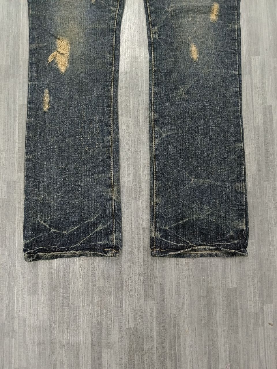 Japanese Brand DiSTRESSED DOUBLE WAIST STUDDED RING UNBRAND DENIM PANTS Size US 31 - 7 Thumbnail