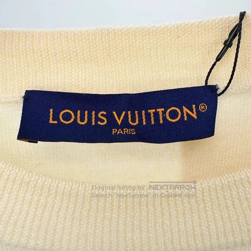 Louis Vuitton Louis Vuitton White Knit Sweater with Floral Design . Size US S / EU 44-46 / 1 - 3 Thumbnail
