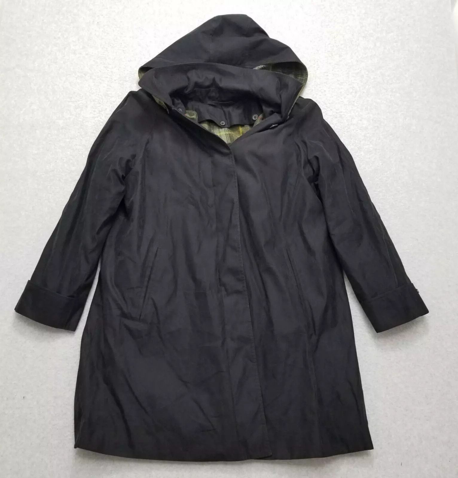 Other Liz Claiborne Parka Jacket Womens Medium Black Buttons Size M / US 6-8 / IT 42-44 - 1 Thumbnail