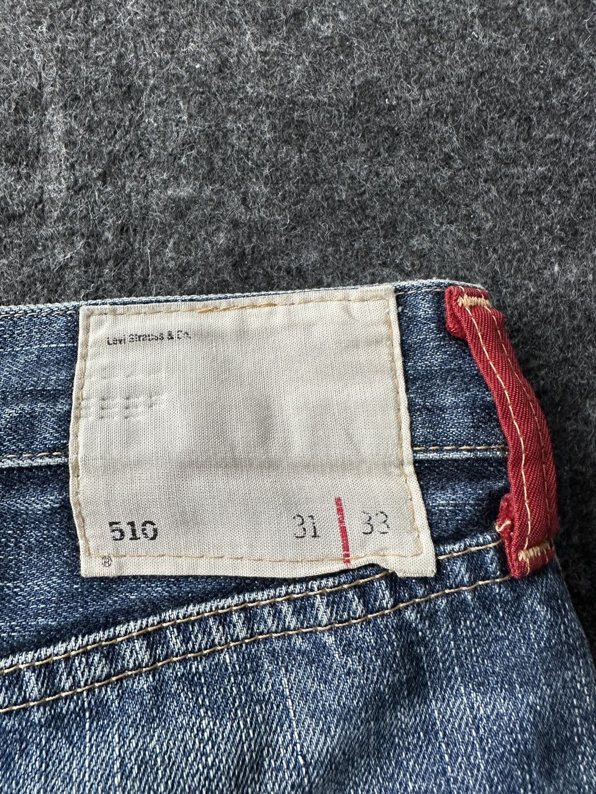 Levi's Vintage Levis 510 Red Loop Faded Washed Distressed D439 Size US 30 / EU 46 - 7 Thumbnail