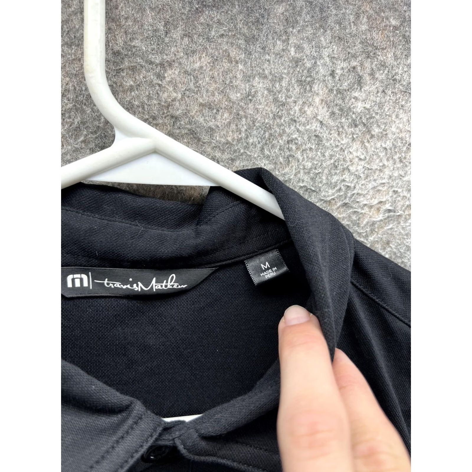 TravisMathew TravisMathew Polo Shirt Mens M Black Stripe Golf Casual Short Sleeve Shirt Mens Black Stripe Polo Shirt Size US M / EU 48-50 / 2 - 2 Thumbnail