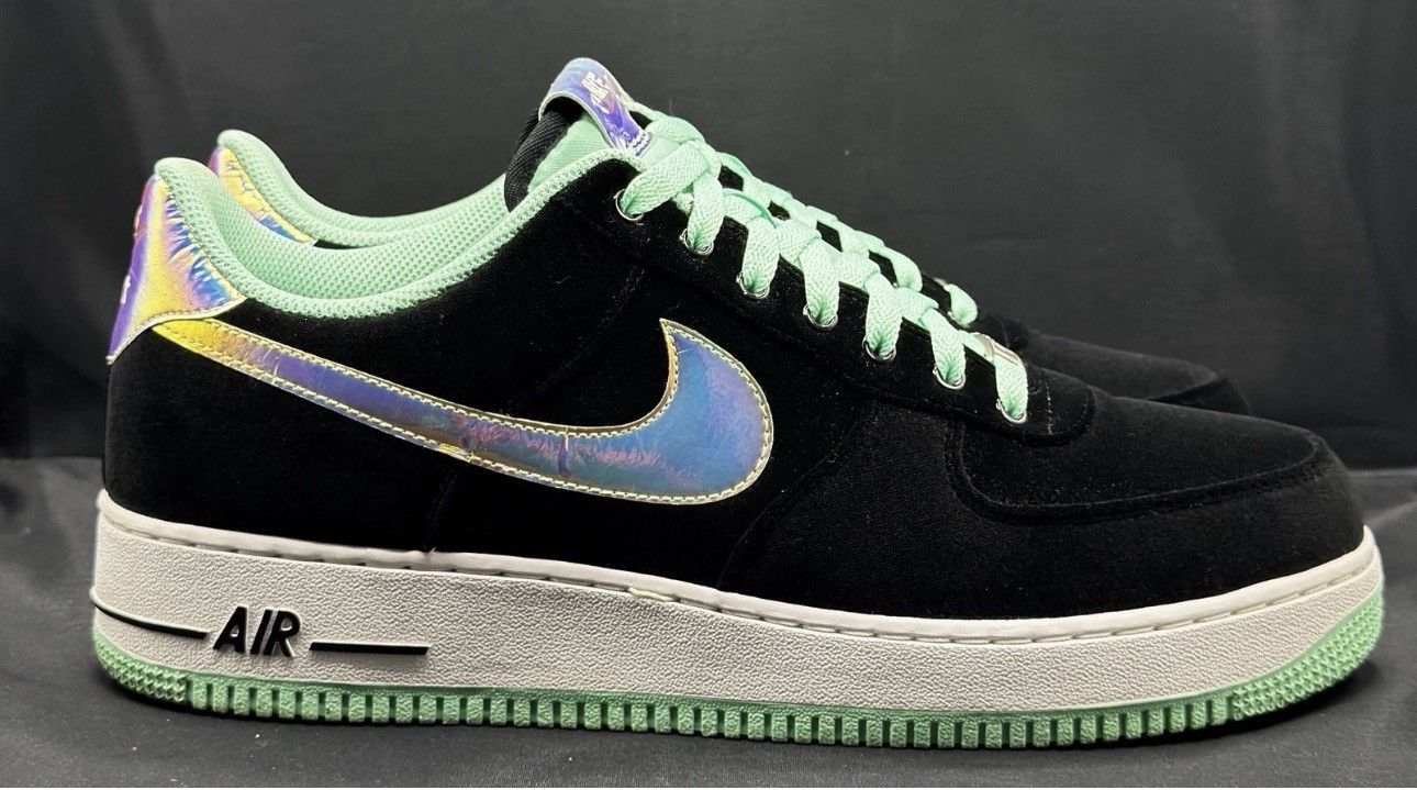 Size 12 - Nike Air Force 1 Low Green Glow Velour 488298-080 Air Force 1 Low  main image 2