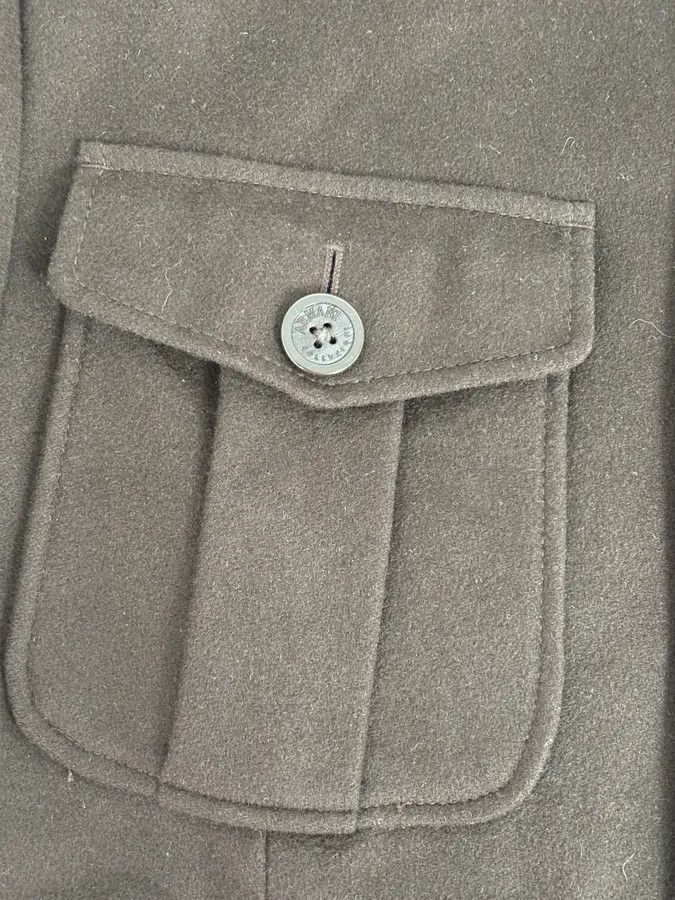 Armani Collezioni Armani Officer Brown Wool Pocket Jacket Size US M / EU 48-50 / 2 - 12 Thumbnail