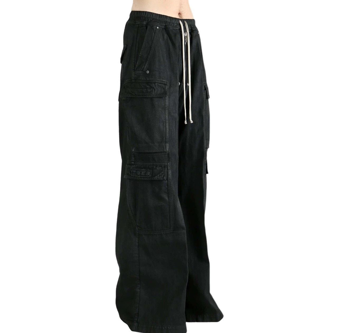 Rick Owens 【Rickowens drkshdw】RO runway style waxed wide-leg trousers Size US 33 - 5 Thumbnail