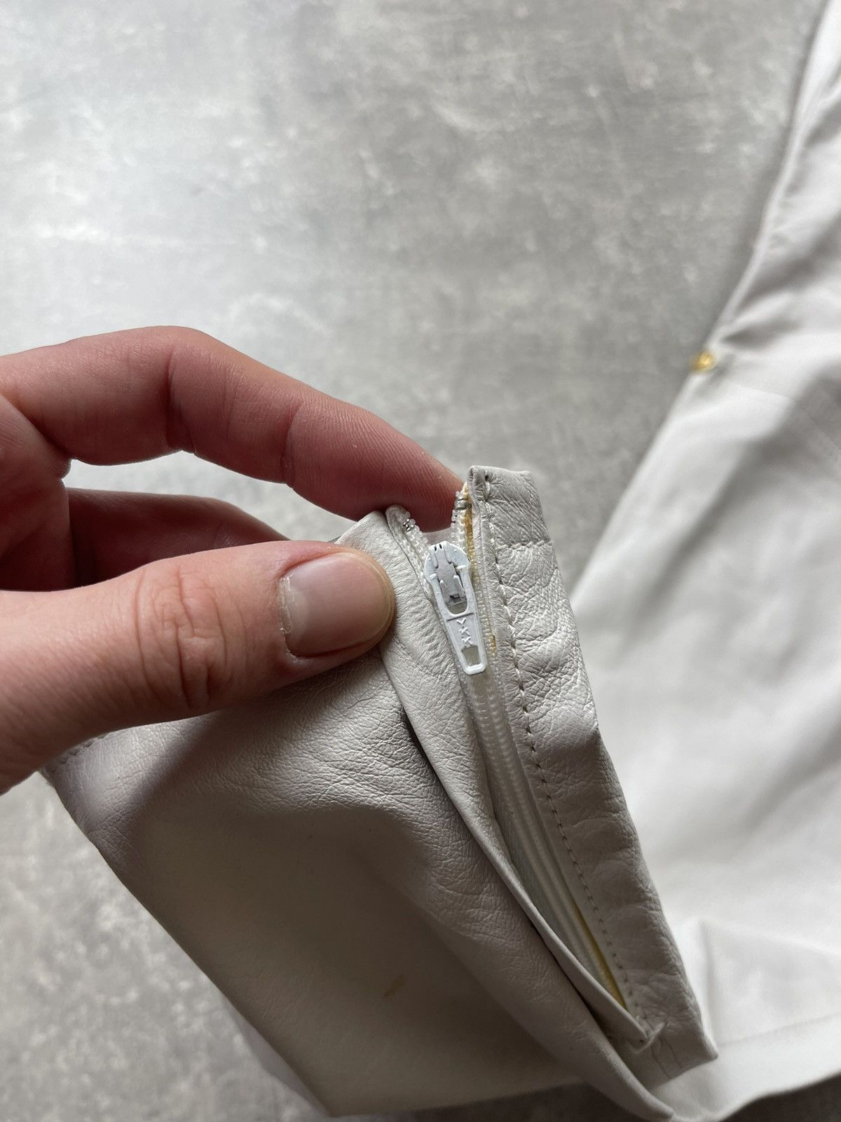 Versace Versus Gianni Versace Vintage 90s White Leather Pants Size 27" / US 4 / IT 40 - 5 Thumbnail