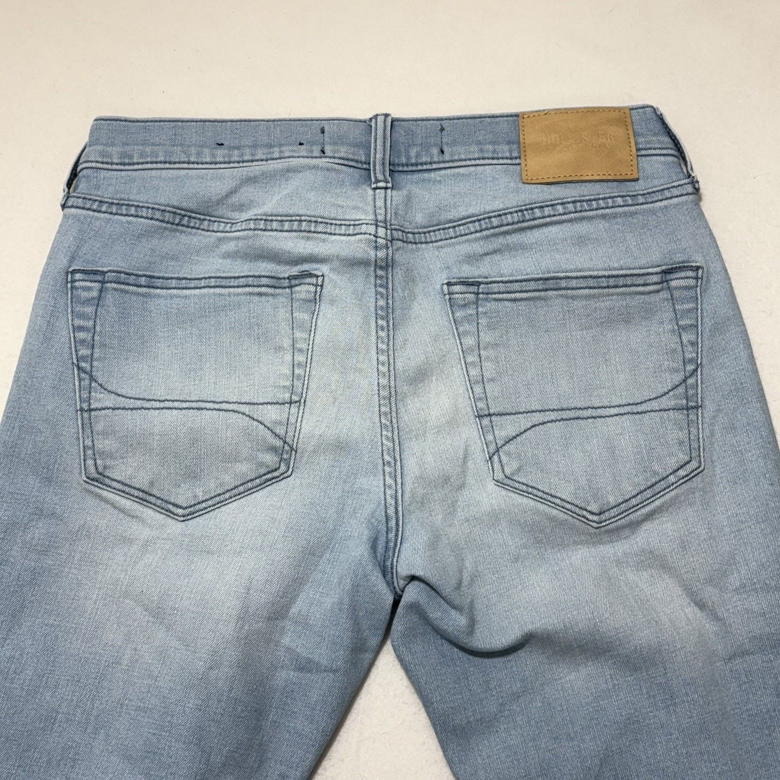 Hollister Hollister 30x31 Slim Straight Leg Jeans Ripped Stretch Blue Size 30" / US 8 / IT 44 - 10 Thumbnail