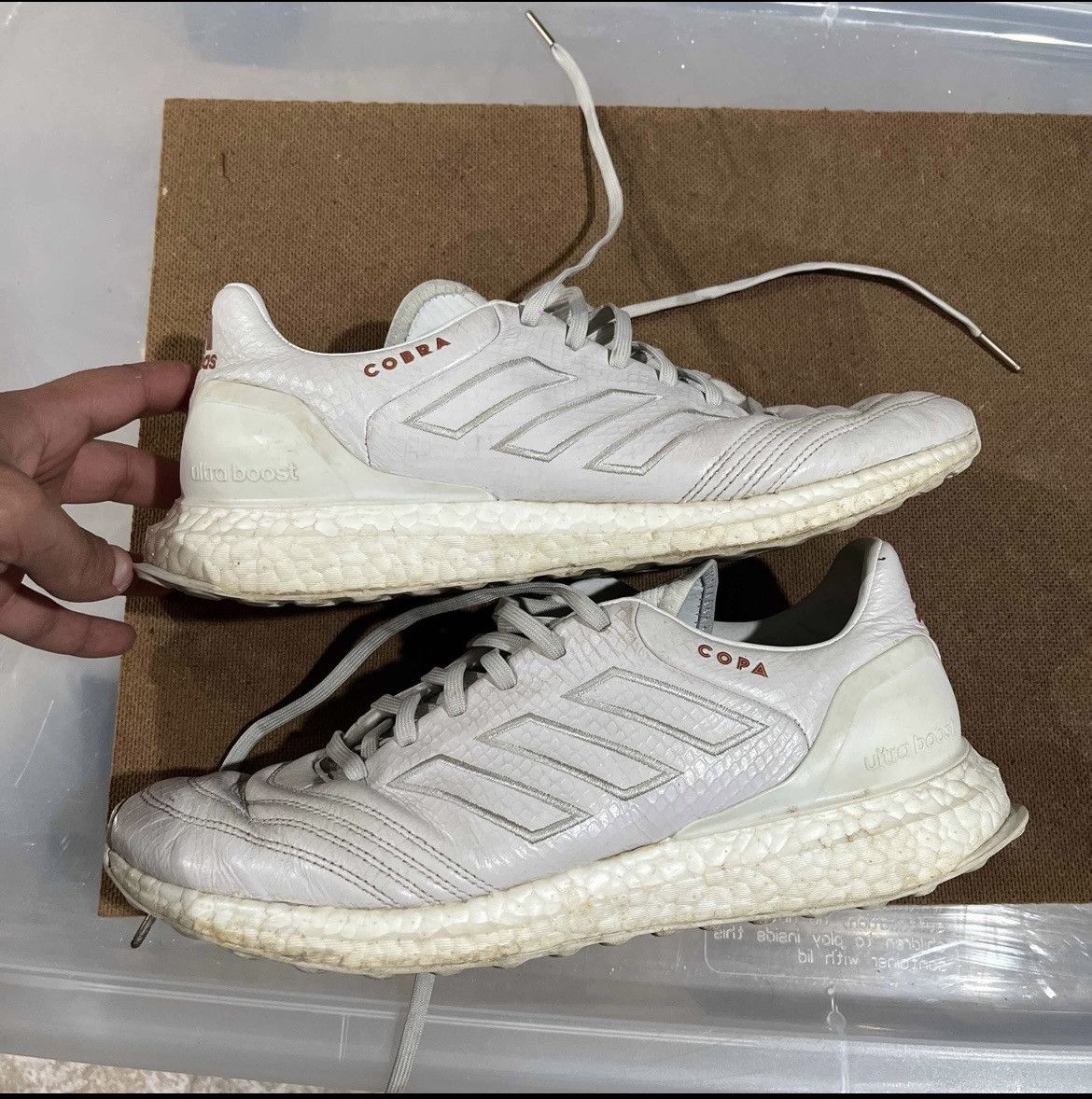 image of Adidas x Kith 2017 Kith X Copa Mundial 17 Ultraboost Cobras Shoes in White, Men's (Size 9)