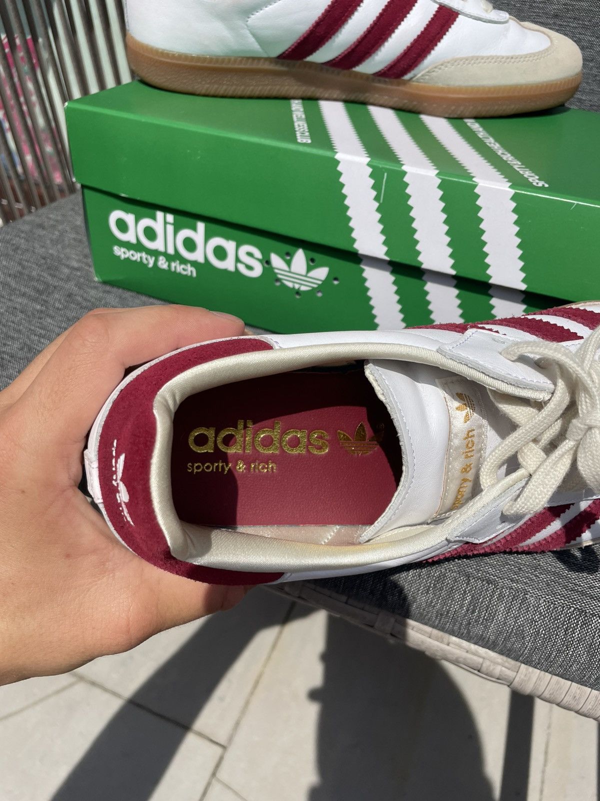 Adidas × Sporty & Rich Vintage Retro Old Money Adidas Samba Burgundy Size US 11 / EU 44 - 8 Thumbnail