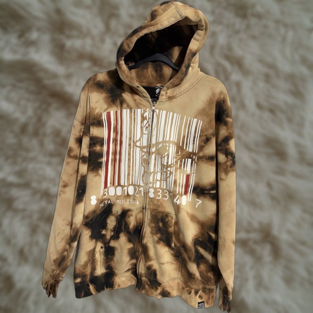 Metal Mulisha Metal Mulisha Hoodie XL Brown Skull Full Zip Mens Distressed Y2K Graphic Print Hooded Front Zip Size US XL / EU 56 / 4 - 1 Thumbnail