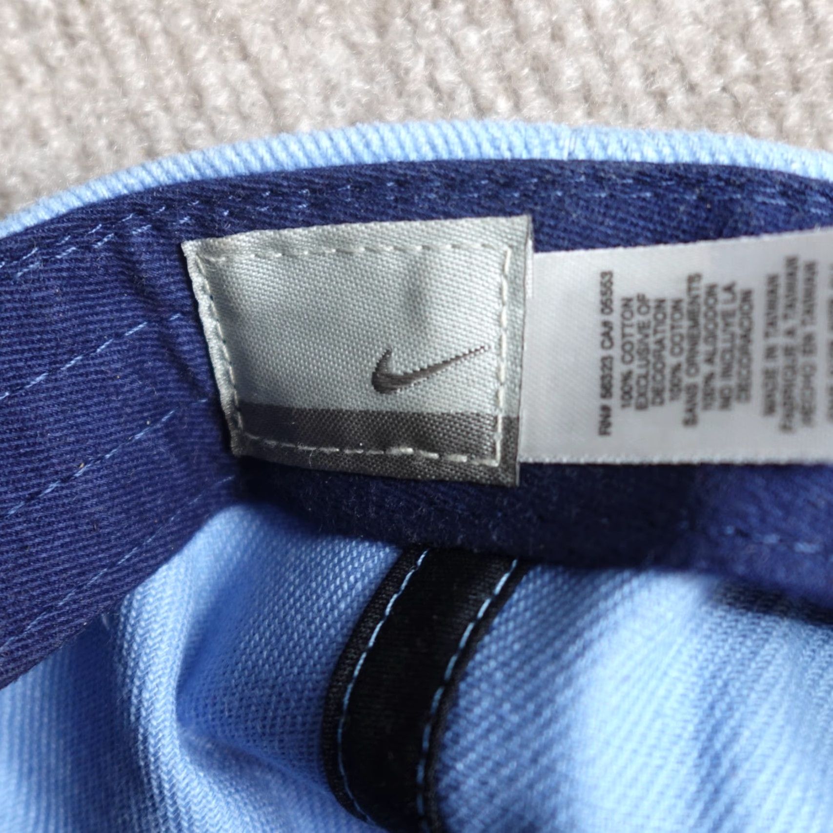 Nike VINTAGE Nike Hoops Hat Blue Nike Embroidered Copper Blue Canvas Adjustable Baseball Cap Men One Size Blue Hoops 90s? Size ONE SIZE - 7 Thumbnail