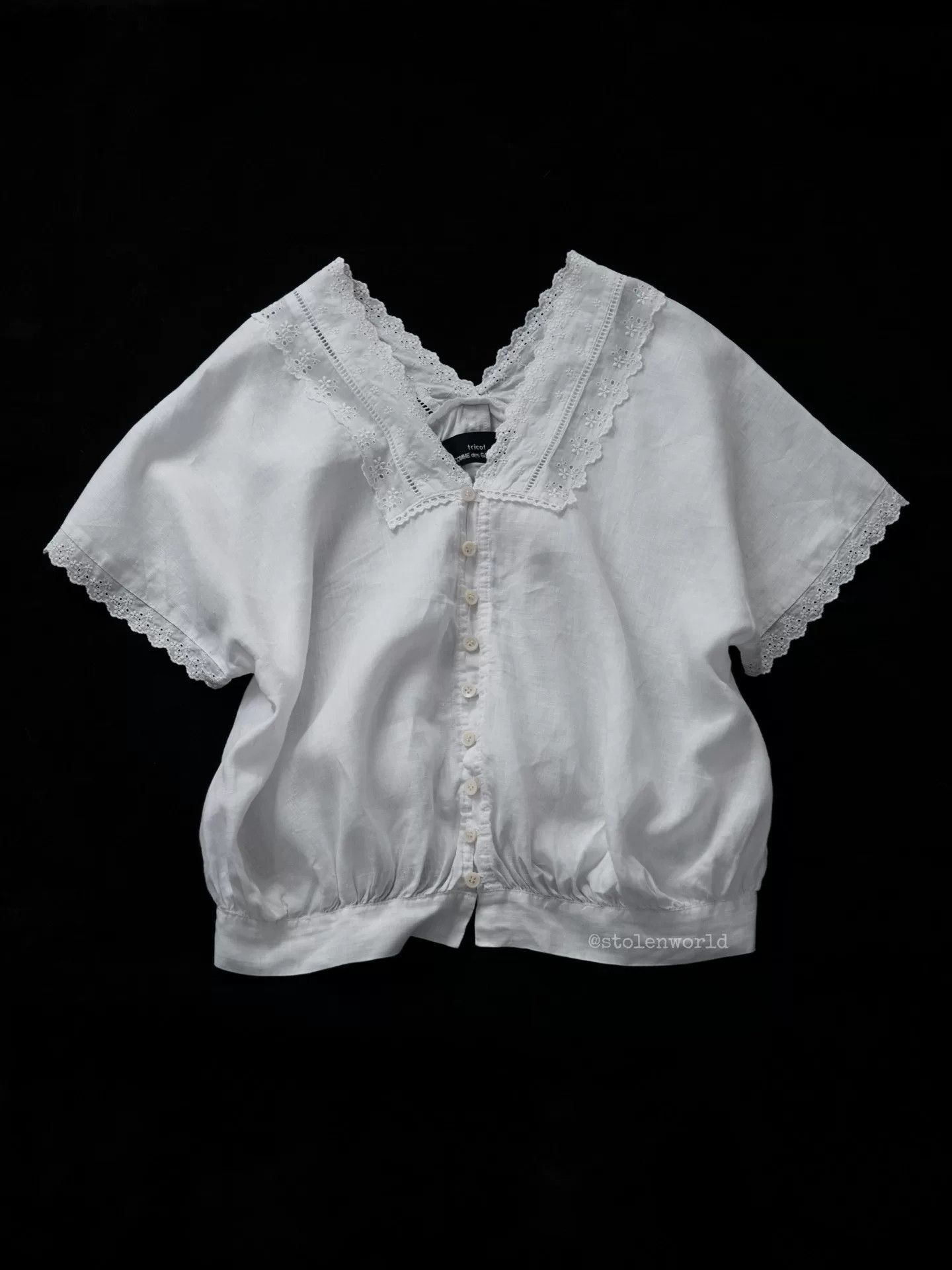 Comme des Garcons comme des garçons linen lace top Size S / US 4 / IT 40 - 1 Thumbnail