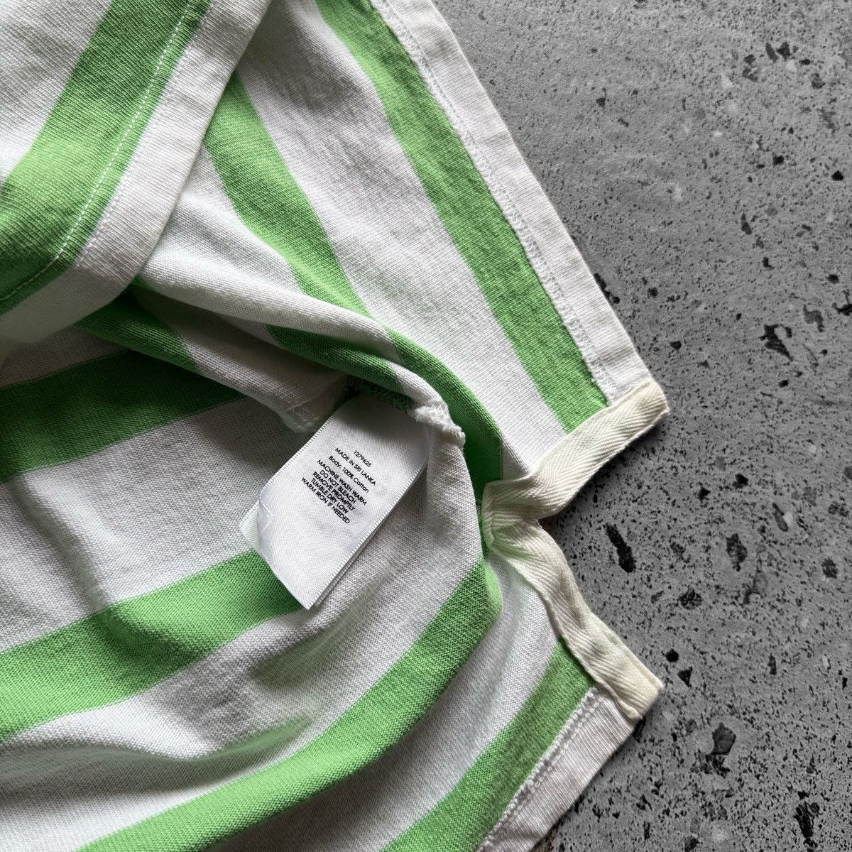 Polo Ralph Lauren Polo Ralph Lauren Vintage Green White Striped Polo Shirt Size US L / EU 52-54 / 3 - 5 Thumbnail
