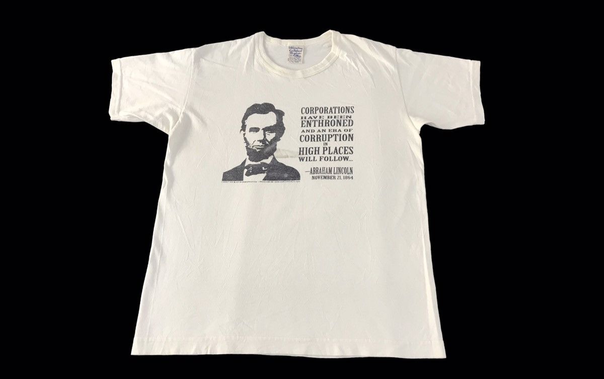 Vintage Sos Texas Usa Abraham Lincoln Us President Quote’s Tee Size US M / EU 48-50 / 2 - 1 Thumbnail