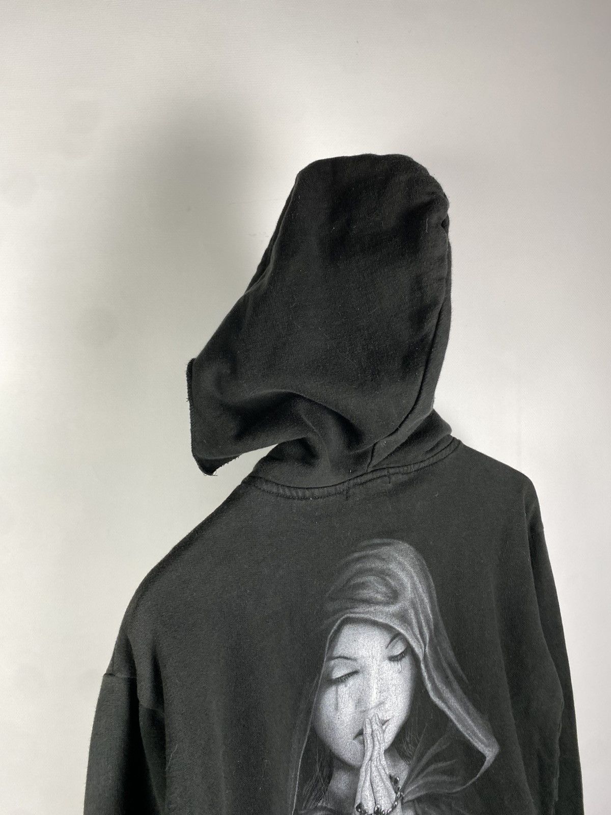 Japanese Brand × Vintage Vintage Y2K Faded Gothic punk Spiral Hoodie Size XL / US 12-14 / IT 48-50 - 9 Thumbnail