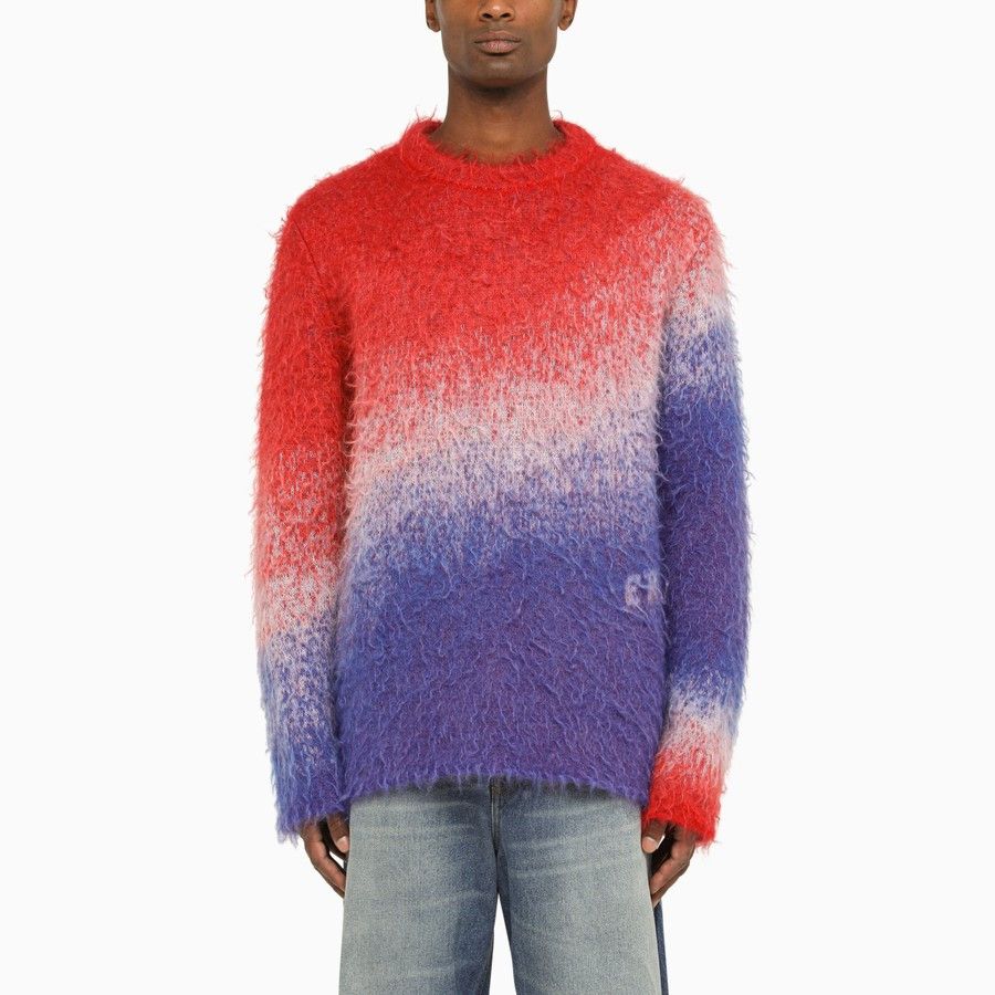 image of Erl O1D2Blof0424 Crewneck Jumper In Blue/red, Men's (Size Medium)