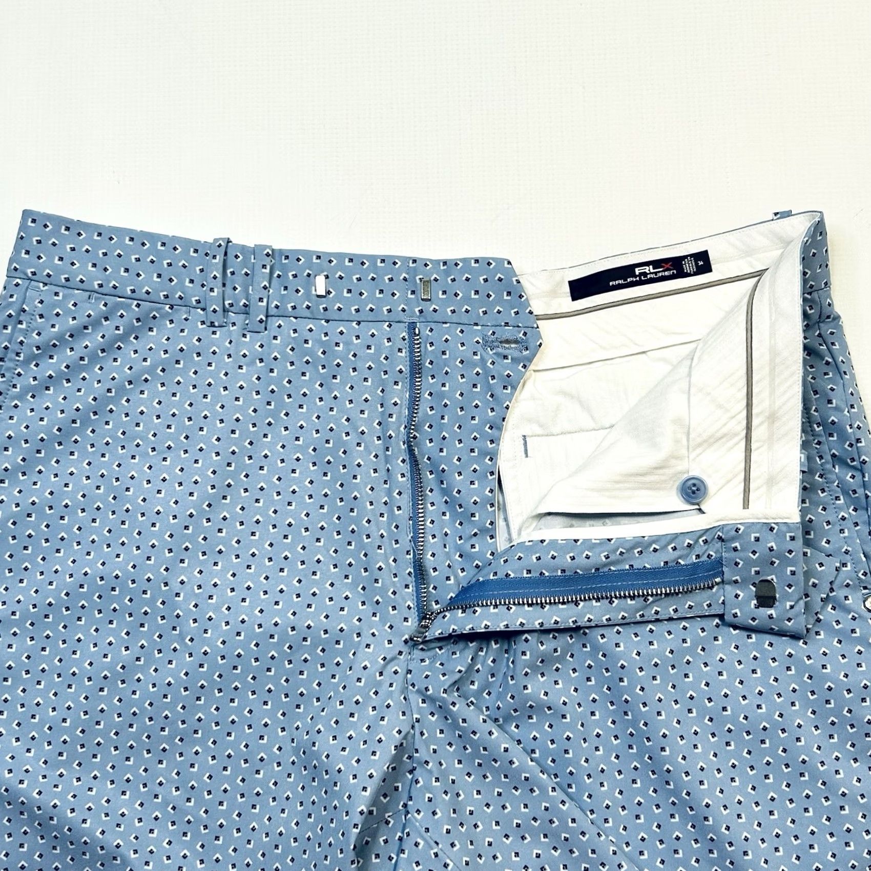 RLX Ralph Lauren RLX Ralph Lauren Shorts Mens 34 Blue 9" Geometric Print Chino Sport Golf Size US 34 / EU 50 - 5 Thumbnail