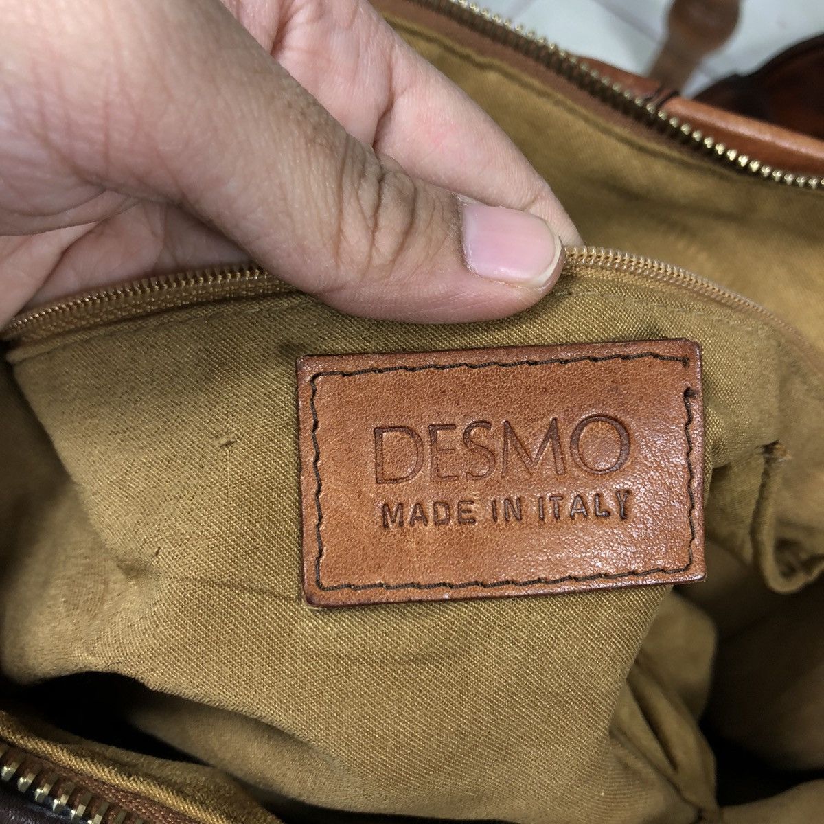 Vintage 📌Vtg Genuine Patchwork Leather Handbag Desmo Made in Italy Size ONE SIZE - 15 Thumbnail