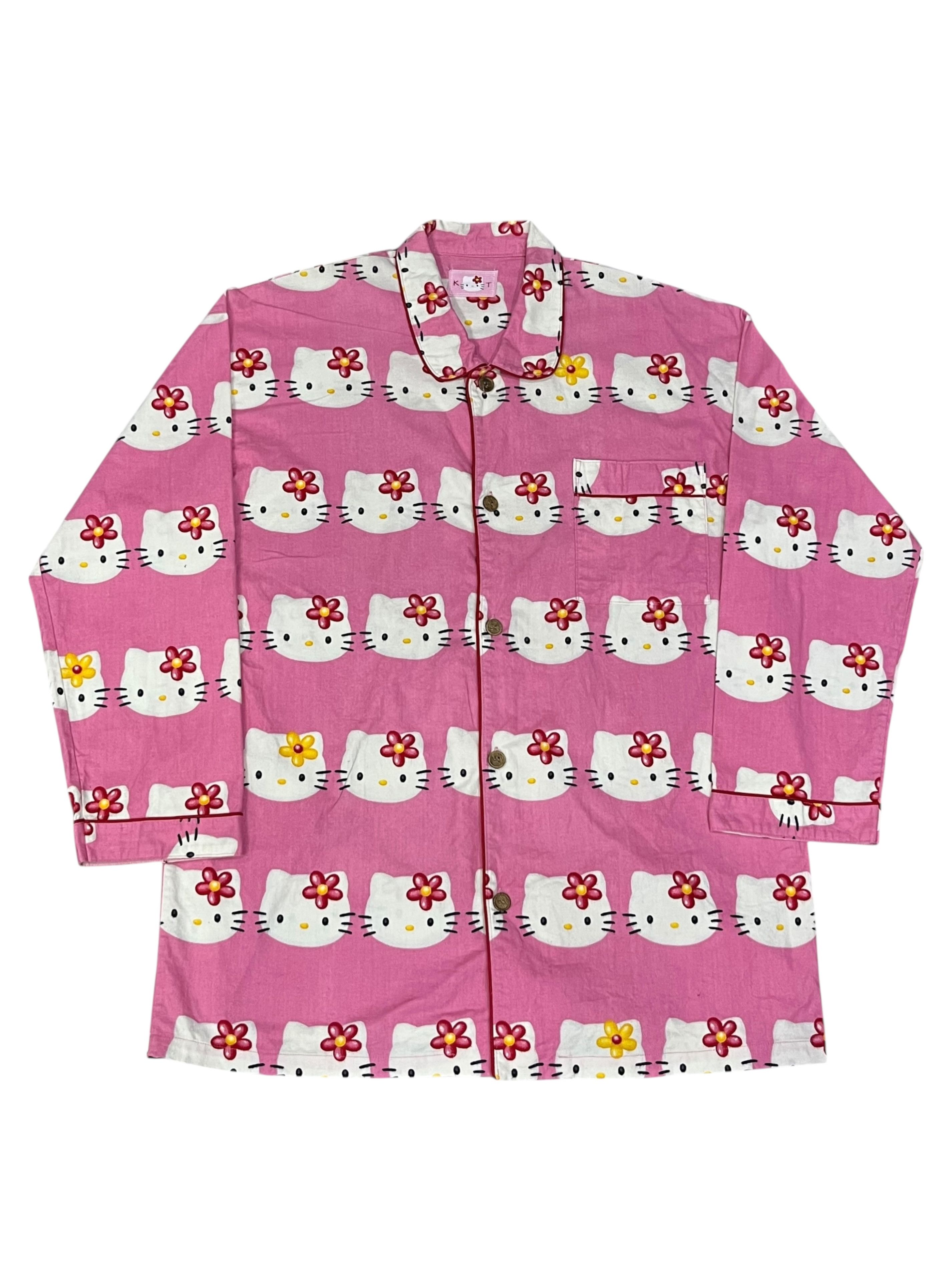 Cartoon Network Hype🔥Vtg 80s Hello Kitty Japan Full Print Pajama Shirt M Size US M / EU 48-50 / 2 - 1 Thumbnail