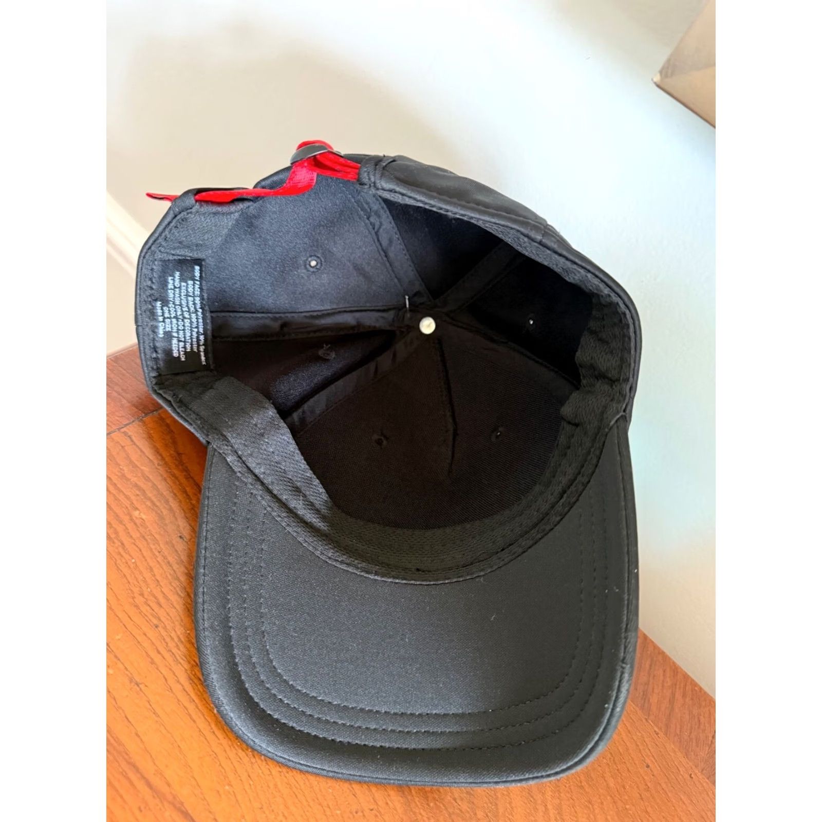 Spell Peloton Black Hat Baseball Cap Adjustable Red Strap OS Unisex Adults Shirt? Size ONE SIZE - 4 Thumbnail