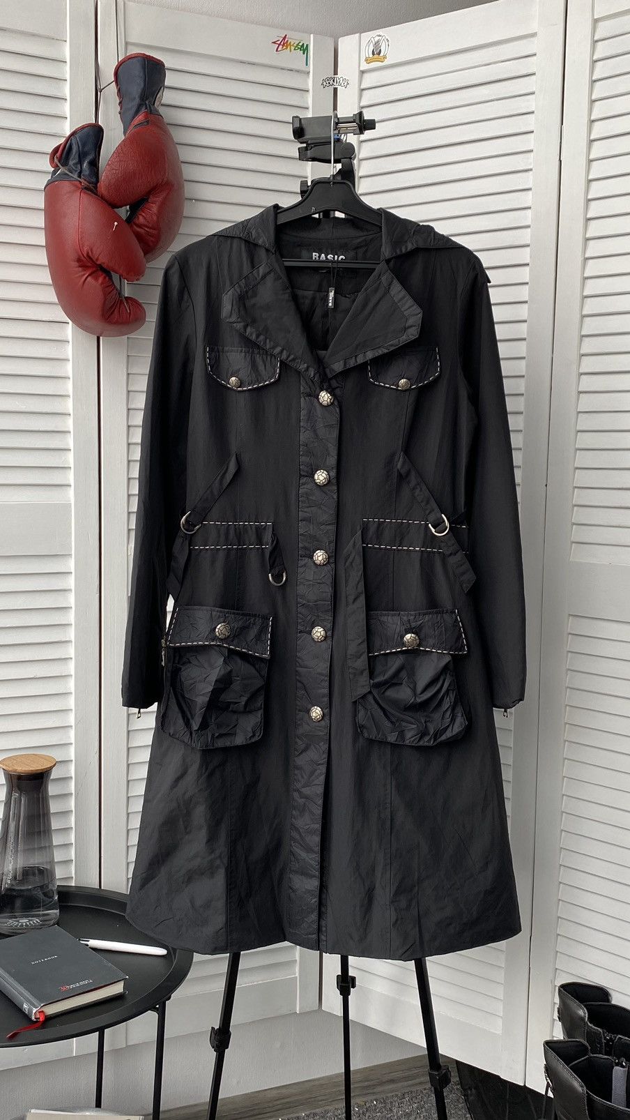 Japanese Brand Avant Garde Coat Nylon Laces Multipocket Jacket Rick Owens Size M / US 6-8 / IT 42-44 - 1 Thumbnail