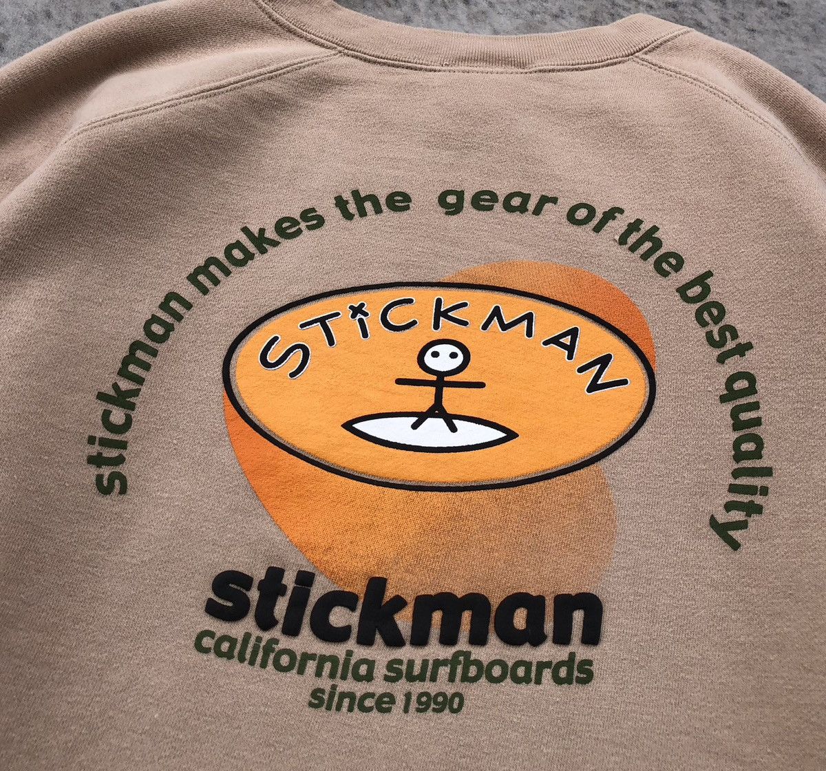 Vintage Vintage 90s Stickman California Surfboard Crewneck Size US M / EU 48-50 / 2 - 2 Thumbnail