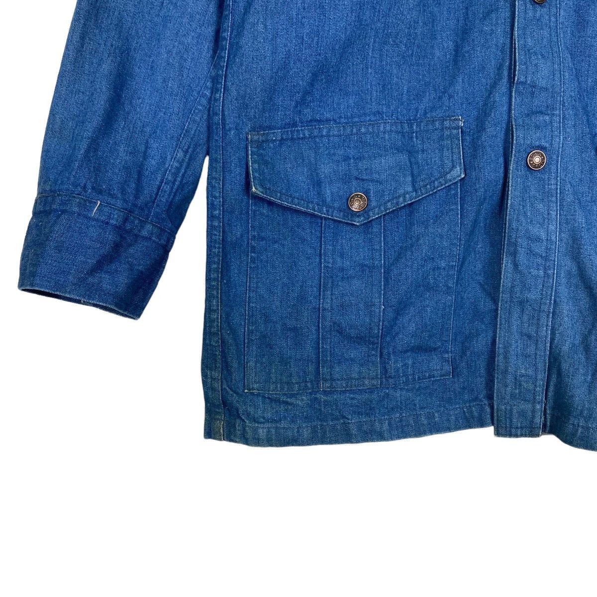 Edwin Vintage 80s Edwin I Am Rich Man Denim Chore Jacket Size US M / EU 48-50 / 2 - 8 Thumbnail