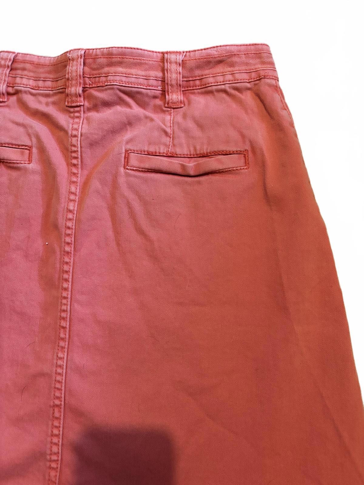 Designer Anthropologie Pilcro/ Letterpress Button Coral Chino Skirt 0 Size 32" / US 10 / IT 46 - 6 Thumbnail