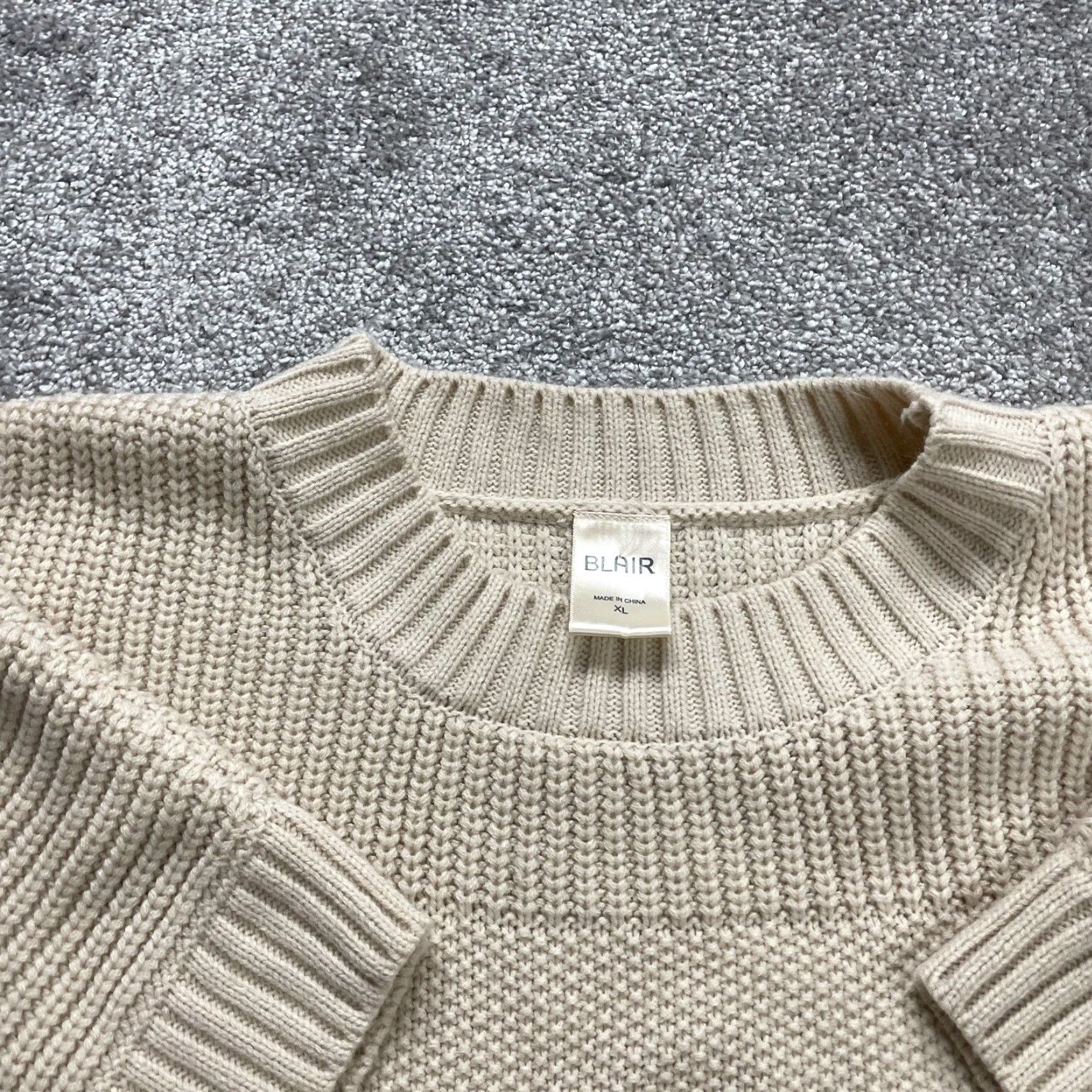 Blair VINTAGE Blair Waffle Knit Sweater Pullover Women's XL Short Sleeve Brown Casual Fall Summer Winter Size XL / US 12-14 / IT 48-50 - 3 Thumbnail