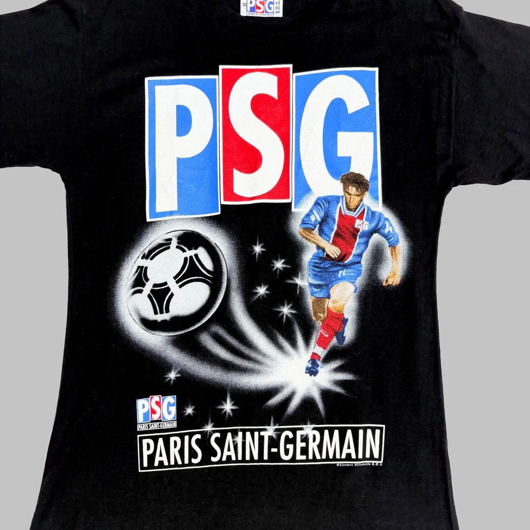 Vintage PSG Paris Saint-Germain 1990 90s Vintage Football T-Shirt Size US M / EU 48-50 / 2 - 2 Thumbnail