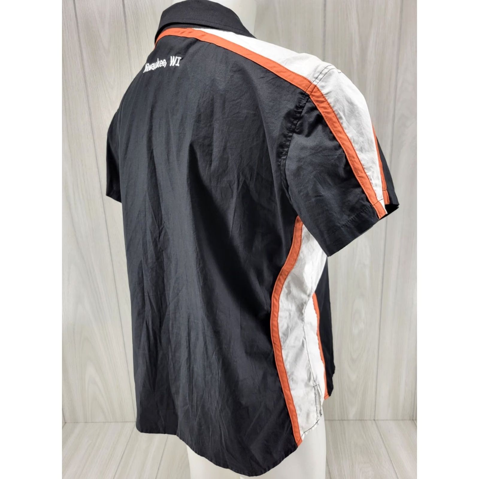Harley Davidson Harley-Davidson Museum Womens Size 1W Button-Up Collar Shirt Milwaukee WI Black Short Sleeve Classic Fit Mens Womens Girls? Size XS / US 0-2 / IT 36-38 - 6 Thumbnail