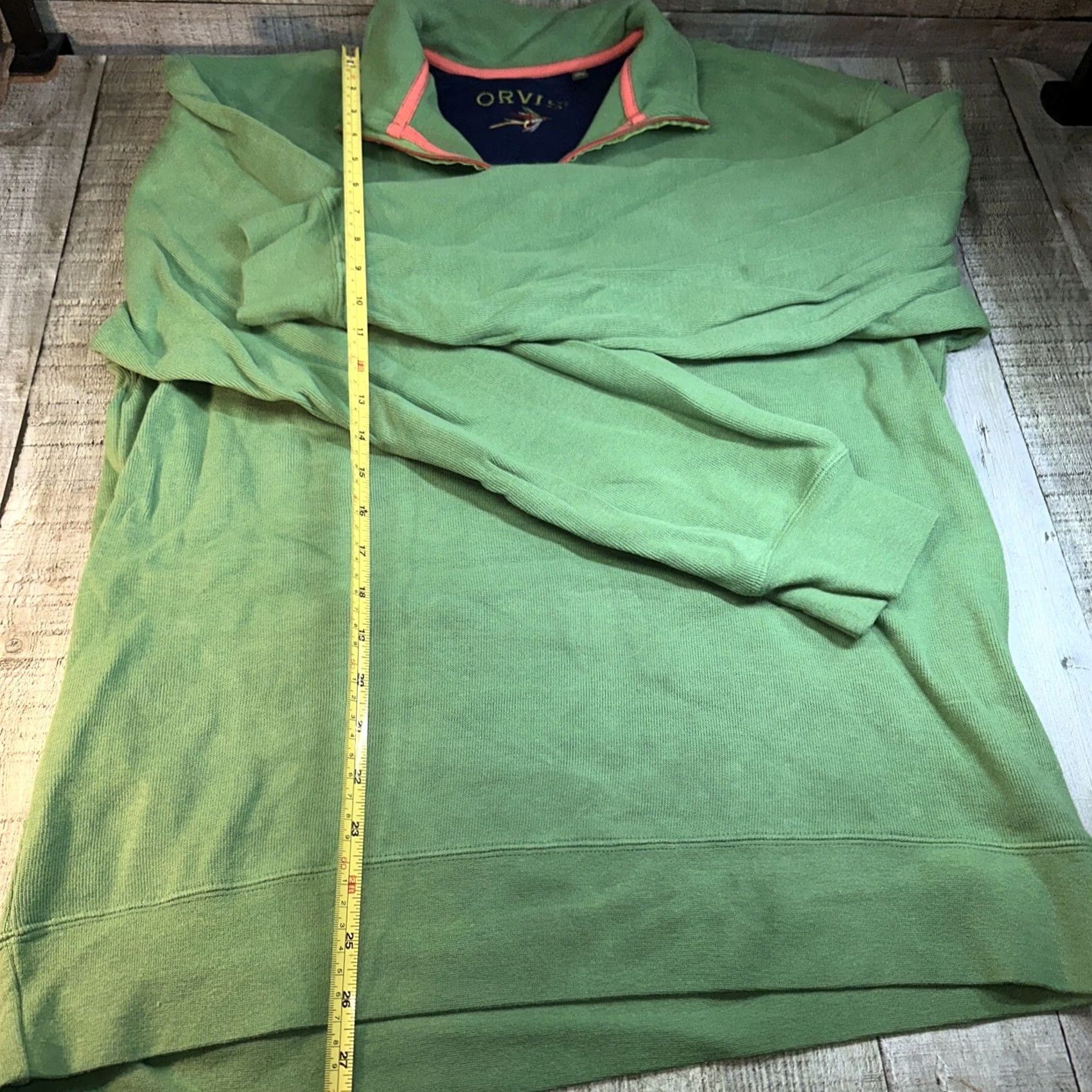 Orvis Orvis Men Sweater Pullover 1/4 Zip Green L Size US L / EU 52-54 / 3 - 4 Thumbnail