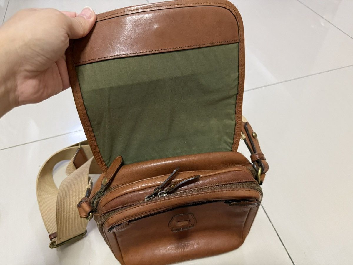 Japanese Brand Iketei Japan Made Full leather sling bag Size ONE SIZE - 3 Thumbnail