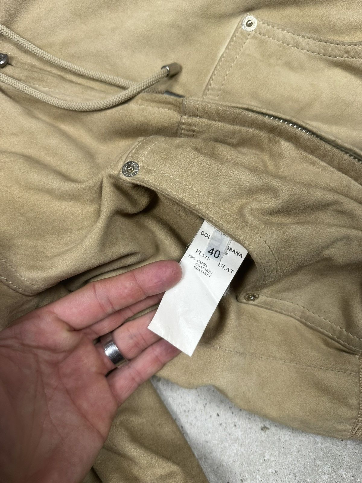 Dolce & Gabbana 2000s Dolce & Gabbana Suede Leather Bomber Jacket Hooded Size S / US 4 / IT 40 - 14 Thumbnail
