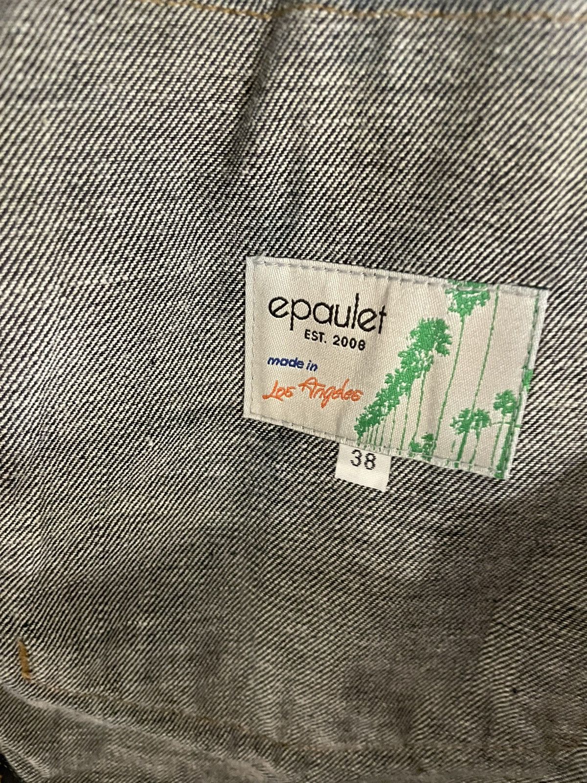 Epaulet Bomber Jacket 14oz Kaihara Indigo Denim Size US M / EU 48-50 / 2 - 4 Thumbnail