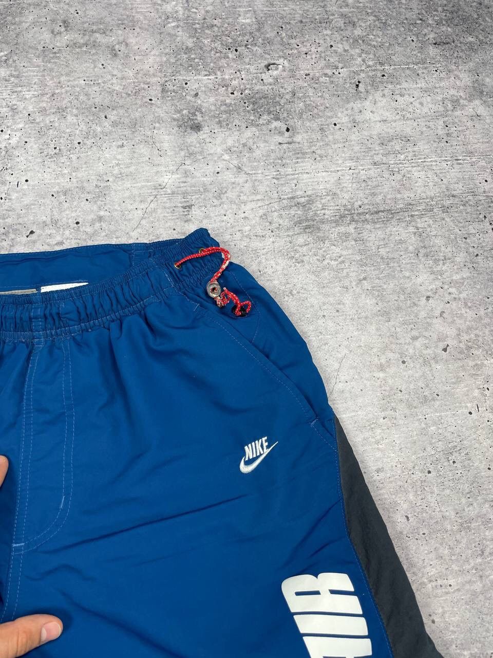 Nike × Vintage Vintage Nike 90’s Y2K Style Big Logo Drill Blue Shorts Size US 30 / EU 46 - 3 Thumbnail