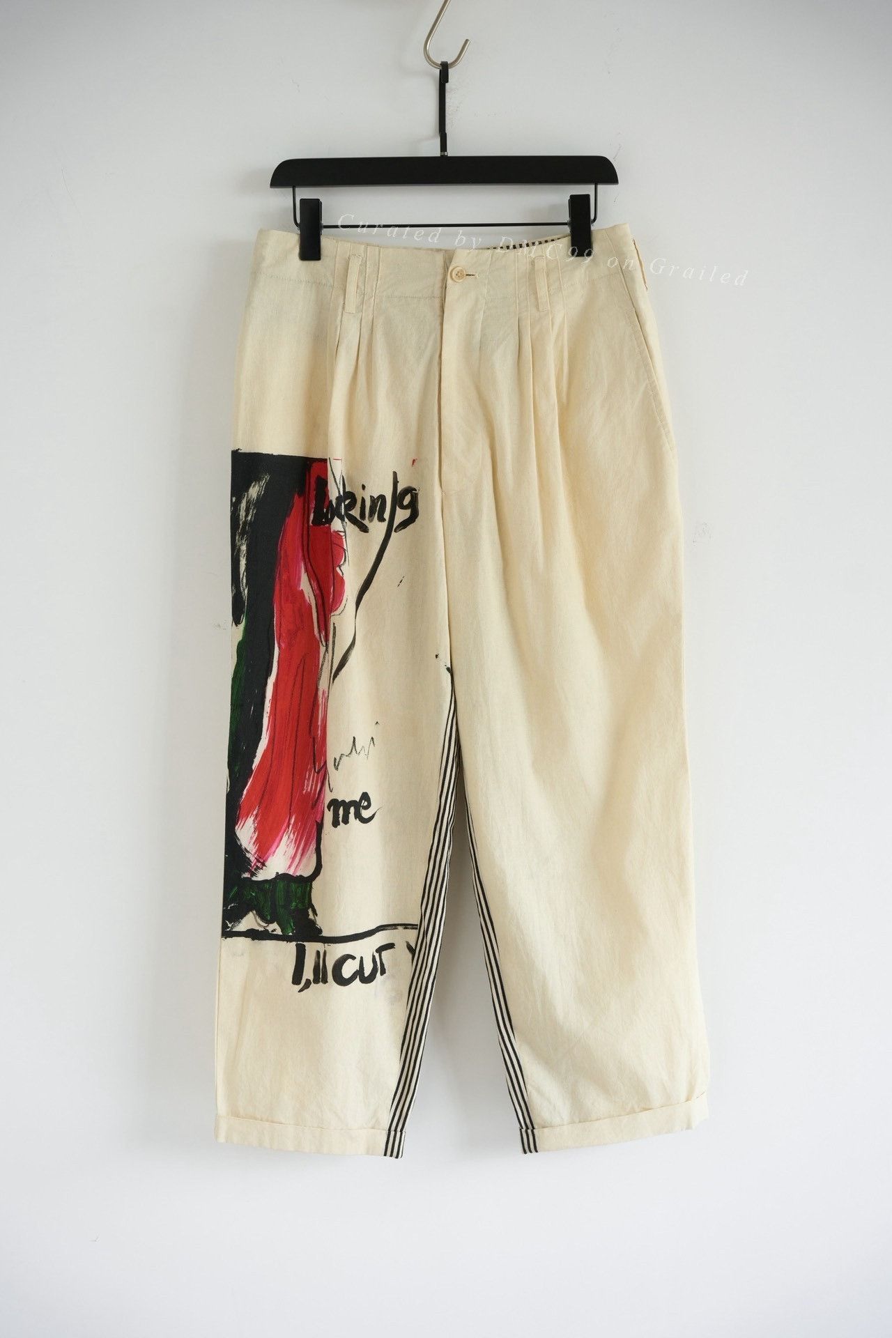 Yohji Yamamoto Yohji Yamamoto 17SS Hand-Painted Trousers Size US 26 / EU 42 - 1 Thumbnail