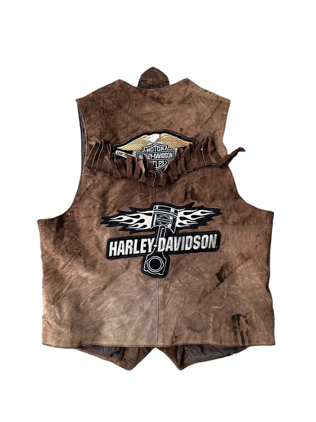 Leather Harley davidson pig skin vest Size US S / EU 44-46 / 1 - 5 Thumbnail