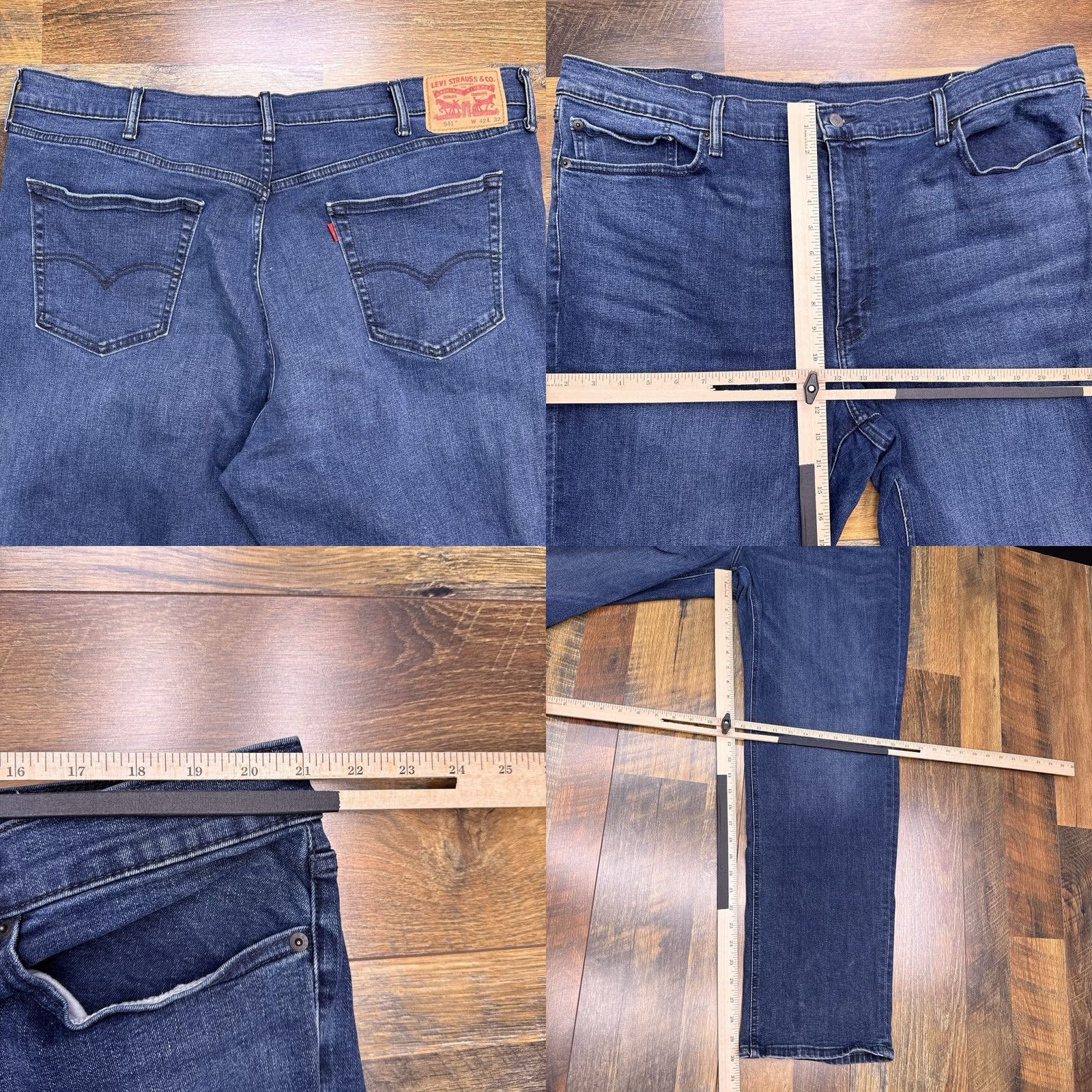 Levi's Levi's 541 Jeans Mens 42x32 Athletic Taper Stretch High Rise Denim Blue 5-Pocket Regular Sportswear Mens Clothing Vintage No Size US 42 / EU 58 - 8 Thumbnail