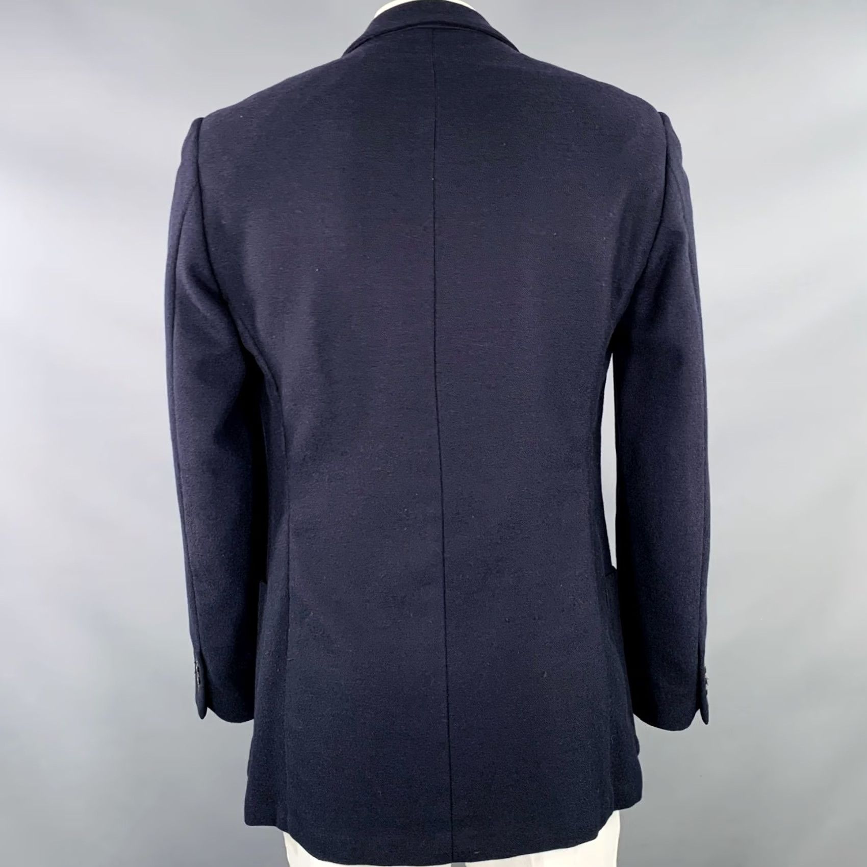 Ermenegildo Zegna ERMENEGILDO ZEGNA Notch Lapel Jacket Navy Cashmere Wool Size 42 Size US XS / EU 42 / 0 - 3 Thumbnail