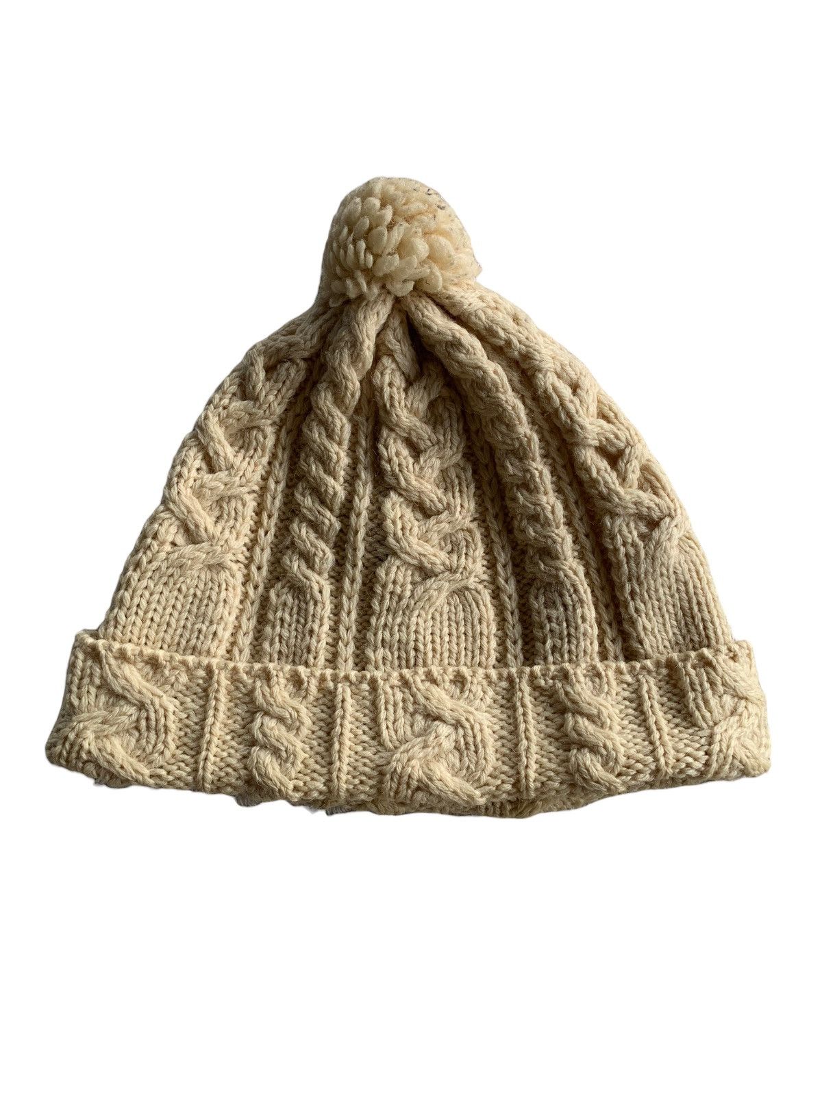 Japanese Brand HIGHLANDS MADE IN ENGLAND KNIT CROCHET BRITISH WOOL BEANIE Size ONE SIZE - 5 Thumbnail